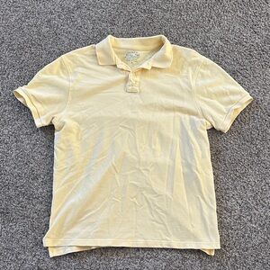 J. Crew Men's Pale Yellow Polo Shirt